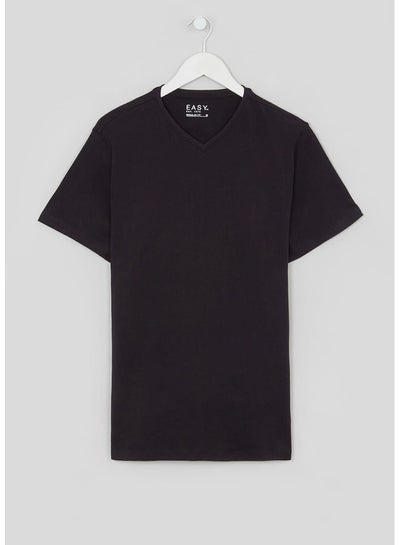 Buy Black Essential V-Neck T-Shirt in Egypt