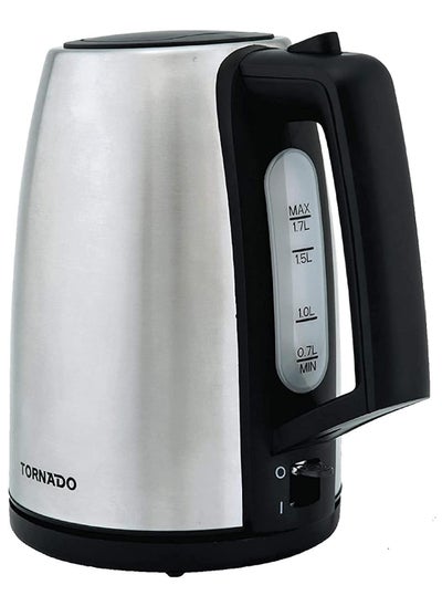 Buy Tornado EKD-H17BKE-SS 1.7L Stainless Steel Electric Kettle - Silver in Egypt