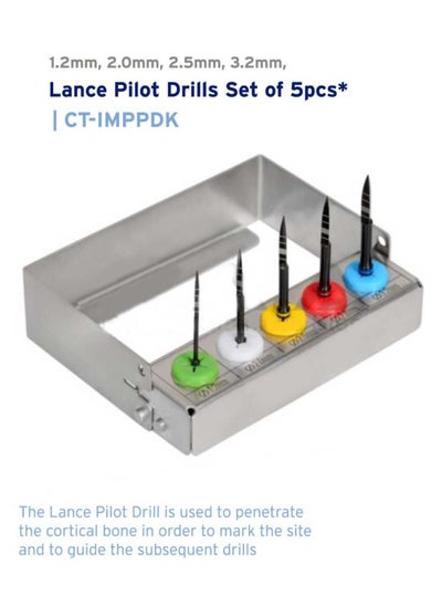 Buy Dental Implant Lance Pilot Drills Set of 5 in Saudi Arabia