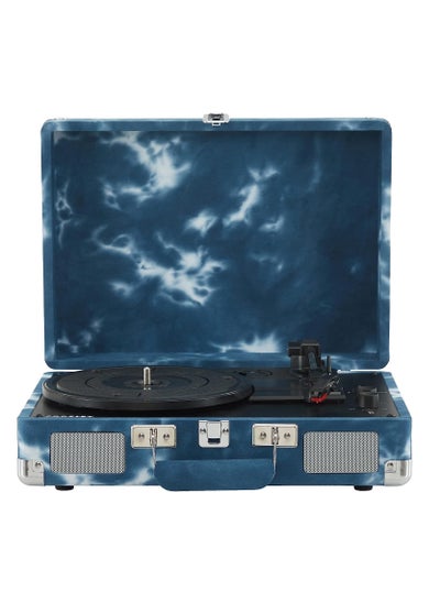 اشتري Crosley CR8005F-IN Cruiser Plus Vintage 3-Speed Bluetooth in/Out Suitcase Vinyl Record Player Turntable Indigo في الامارات