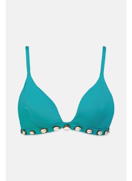 اشتري Women Textured Bikini Top, Teal في السعودية