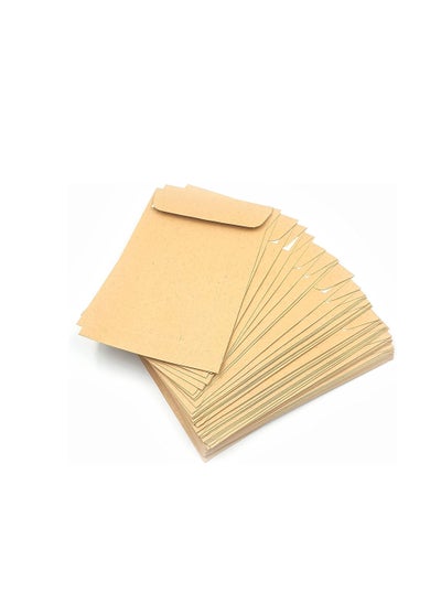 Buy Maxi Brown Envelopes 80Gsm 6" X 4" inches Peel And Seal 50Pcs Pack in UAE