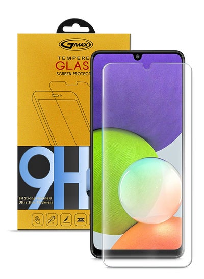 Buy 9H Ultra HD Curved Edges Friendly Full Glue Tempered Glass Screen Protector For Samsung Galaxy A22 4G Clear in Saudi Arabia