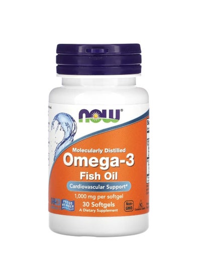 Buy Molecularly Distilled Omega-3 Supplement 30 Softgels in Saudi Arabia