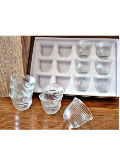 Buy A set of Coffee Cups with a Modern and Elegant Design, 12 Pieces in Saudi Arabia