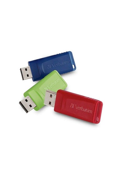 Buy 32Gb Store 'N' Go Usb Flash Drive Pc Mac Compatible 3Pk Red Blue Green in UAE