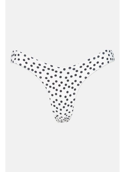 اشتري Women Polka Dots Bikini Bottom, White/Black في الامارات