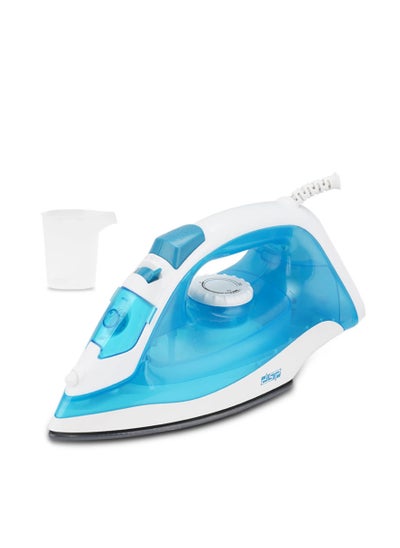 Buy Steam Iron Ceramic Floor/Steam-Dry-Spray Function/Self-Cleaning/170ML-1400W (Blue) KD1037 in Egypt