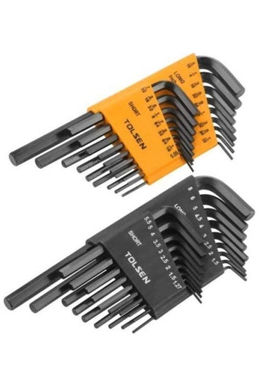 Buy TOLSEN D3 Tool-Allen Key Set smallHigh quality and heavy duty 36pcs INCH & METRIC hex key set in UAE