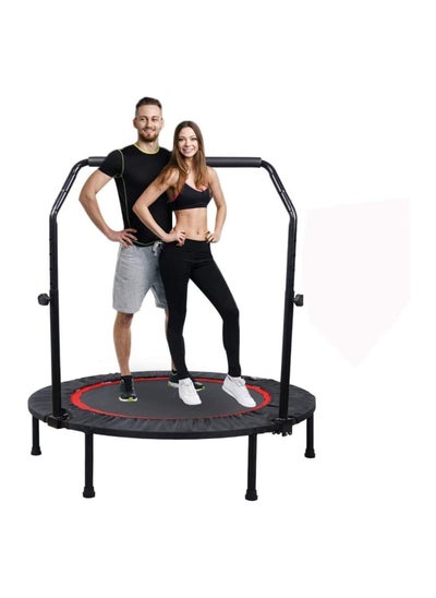 Buy Adult Mini Trampoline 40 inc Include Handle Foldable Indoor Trampoline for Sports and Weight Loss in UAE