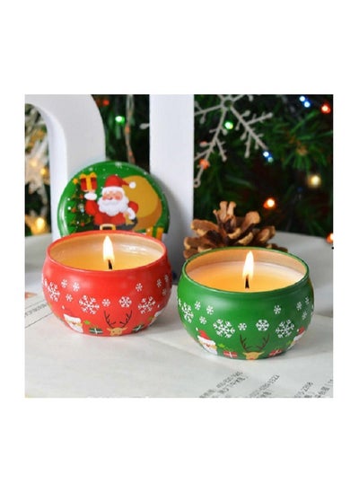 Buy New Year's and Christmas candles for the office or home with a Santa Claus drawing. The candle inside the Christmas tin with a very beautiful scent: 6*7 cm, multi-colored. Bertman candles, number 2 in Egypt