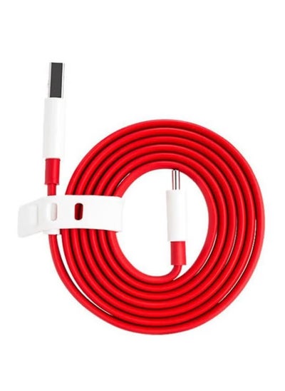 اشتري Official Dash Charge Type-C Cable for OnePlus – Red, Fast Charging Cable في الامارات