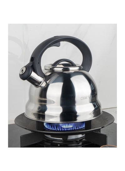 اشتري Cuisine Art CLARA 201 Stainless Steel Whistling Tea Kettle 2.5L, Silver, Mirror Polish, Fixed Nylon Handle, Satin Interior, Fast Boiling, Suitable for use on all stove tops في الامارات