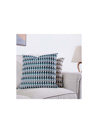 Buy Whimsy Stripe Filled Cushion 45x45cm - Green in UAE