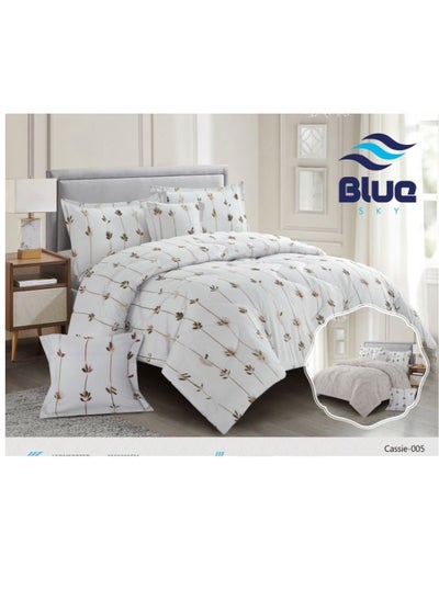 Buy Double quilt set, two-sided mattress, consisting of 6 pieces,  comforter 6 pcs , microfiber, comforter size 230 by 250 cm in Saudi Arabia