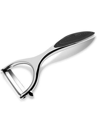 Buy Peeler Silver, Vegetable Peeler for Kitchen, Potato Peelers for Fruit Straight Blade, Durable Non-Slip Handle, Y shape in Saudi Arabia