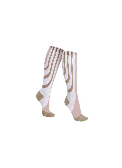 اشتري Sankom - Patent Active Compression Socks, White & Beige REG II (39-42 EU) في الامارات