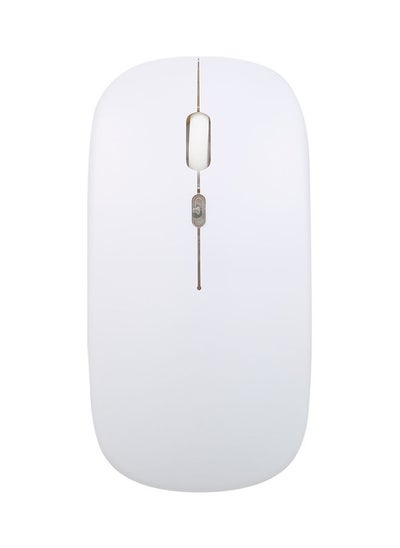 Buy Bluetooth 5.0 Wireless Slim Rechargeable Mouse White in UAE