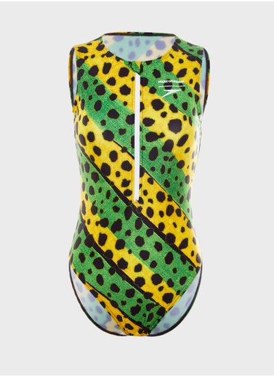 Buy Vivid Cheetah Stripe Swimsuit in UAE