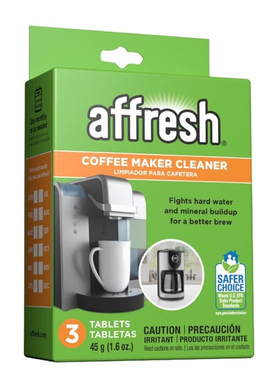 Buy Affresh W10355052 Coffee Maker Cleaner, 3 Tablets | Compatible with multi-cup coffeemakers and single serve brewers in Saudi Arabia