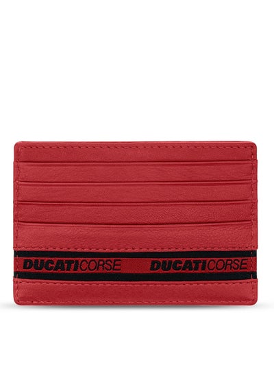 Buy Ducati Corse Nastro Black Genuine Leather Card Holder For Men - DTLGD2201101 in UAE