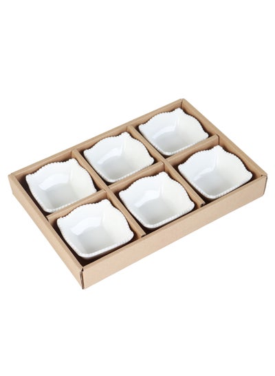 Buy Ceramic nut and cake mold set of 6-square in Saudi Arabia