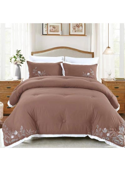 Buy Dream Bell 6 Pc Embroidery Cotton Comfy Comforter Set With Fiber Filling 10 in UAE