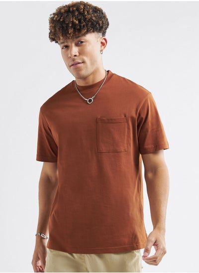 Buy Solid Crew Neck Oversized T-Shirt in UAE