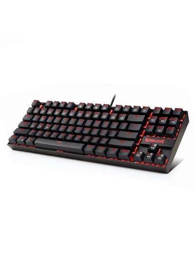 Buy K552 Mechanical Gaming Keyboard 60% Compact 87 Key Kumara Wired Cherry Mx Blue Switches Equivalent For Windows Pc Gamers Red Backlit Black in Saudi Arabia