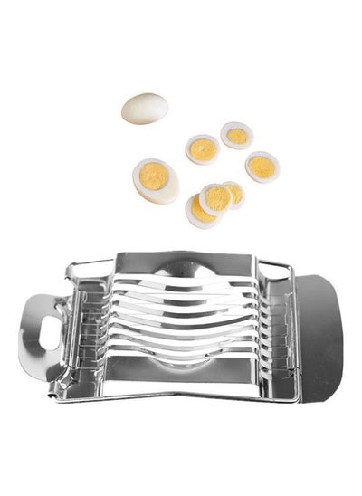 Buy Household Stainless Steel Boiled Egg Slice Silver 14.7 x 8 1.8cm in Saudi Arabia