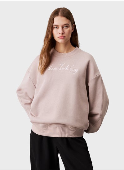 Buy Embroidered NYC Relaxed Sweatshirt in Saudi Arabia