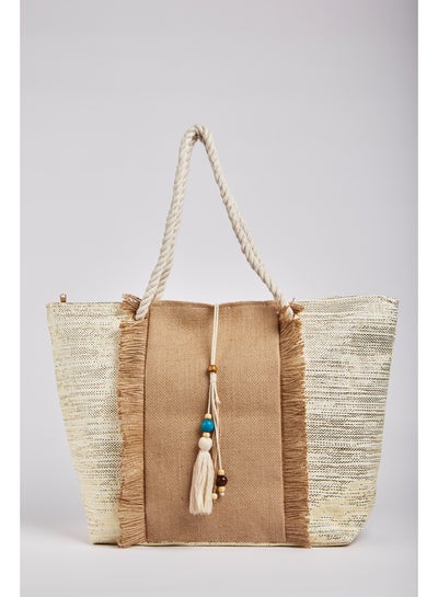 Buy Fancy Large Straw Tote Bag With Tassel in Egypt