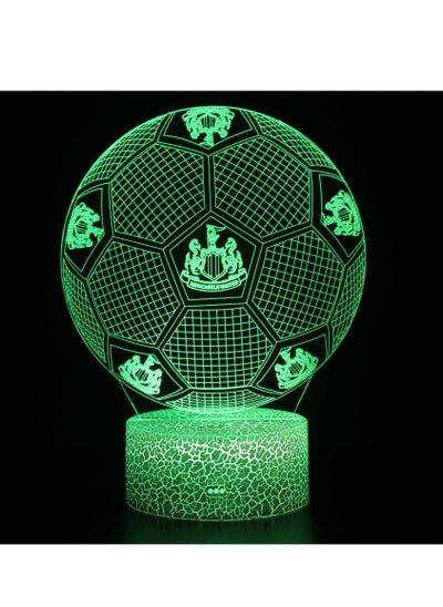 اشتري Five Major League Football Team 3D LED Multicolor Night Light Touch 7/16 Color Remote Control Illusion Light Visual Table Lamp Gift Light Team Newcastle في الامارات