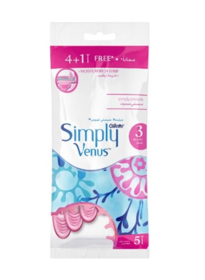 Savdi Razor Simply Venus Disposable Razors 5 piece price in Saudi Arabia | Noon ...