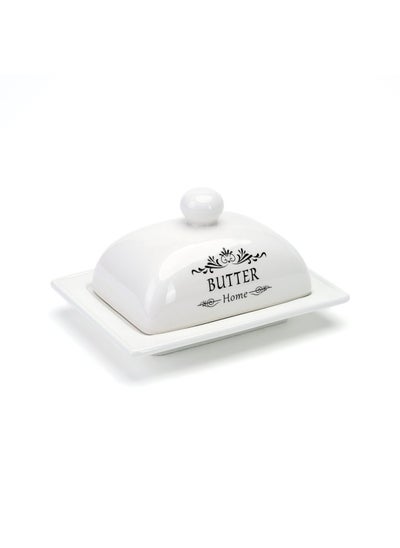 اشتري Turek Butter Dish 17X13X10cm-White في الامارات