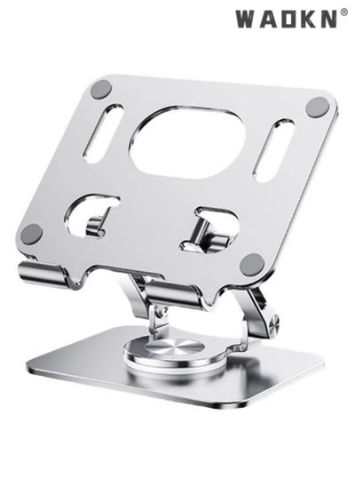 Buy Metal iPad Stand Foldable iPad Holder Angle Adjustable Desk Tablet Stand Holder for All L170XW148XH45(mm) Tablets iPad Pro iPad Air iPad Mini Galaxy Tab S8 Ultra Tab S7 Tab A8 Silver in UAE