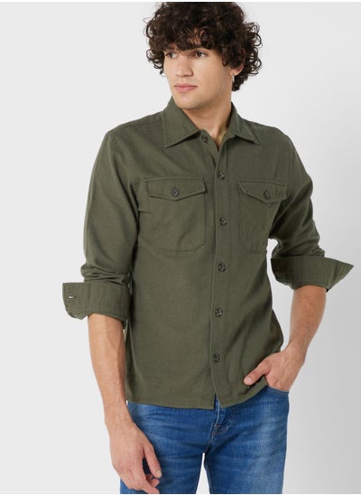 Buy Flap Pocket Regular Fit Shirt in UAE