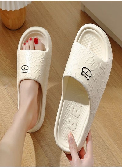 Buy Slippers for Women Quick Drying Slide Sandal with Thick Sole Non-Slip Soft Shower Slippers Open Toe Spa Bath Pool Gym House Sandals for Indoor & Outdoor in Saudi Arabia