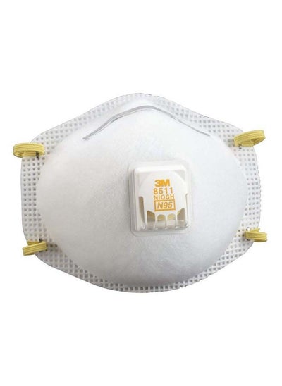 Buy Cool Flow Exhalation Valve Particulate Respirator 8511, N95, Pack of 10 Silver in Saudi Arabia