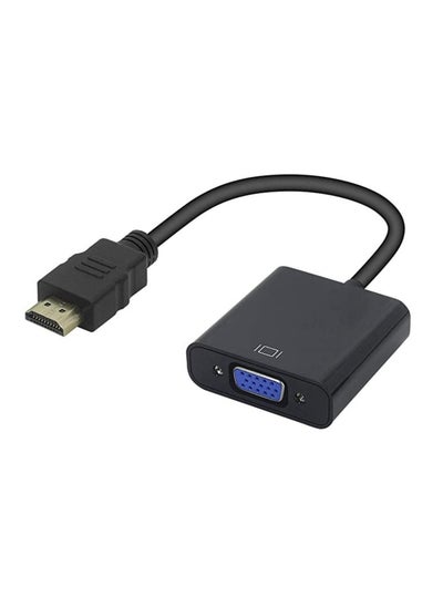 Buy HDMI to VGA Adapter (Male to Female) for Computer,Desktop,Laptop,PC,Monitor,Projector,HDTV, Chromebook(Black) in UAE