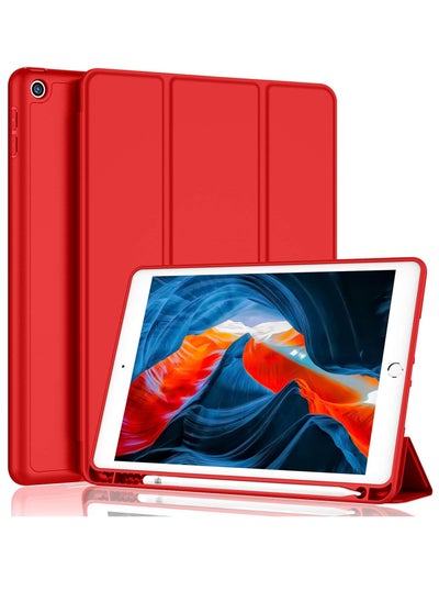 Buy iPad 9th Generation Case 2021 iPad 8th Generation Case 2020 10.2 Inch with Pencil Holder iPad 7th Gen 2019 Case with Soft Baby Skin Silicone Back Auto Wake Sleep Cover in UAE