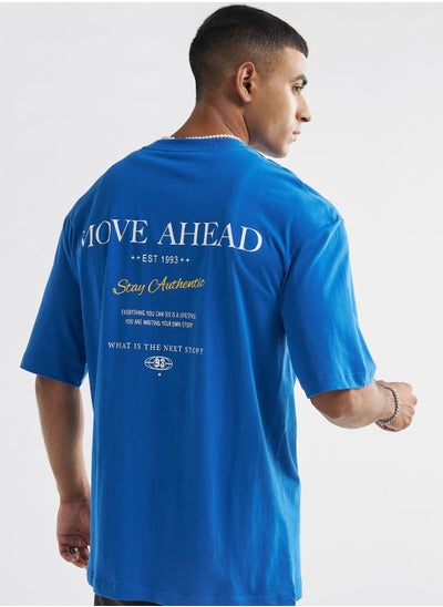 Buy Slogan Crew Neck T-Shirt in Saudi Arabia