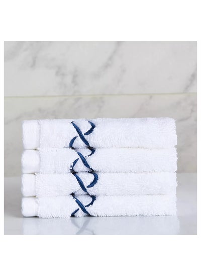 اشتري TWC Waves 4-Piece Fingertip Towel Set - 30x30 cm في السعودية