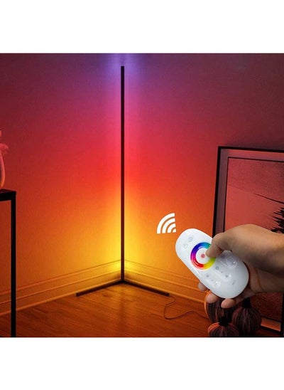 Buy Remote Control RGB LED Corner Floor Lamp Red/Yellow in UAE