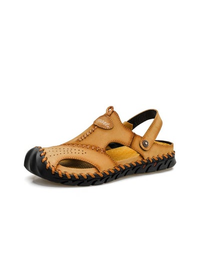 اشتري Men Cowhide Sandals Brown في السعودية