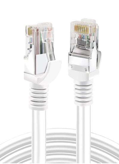 اشتري High speed RJ45 cat6 ethernet patch cable LAN cable compatible for PS4 PS3 raspberry Pi 4 smart TV computer modem router white في الامارات