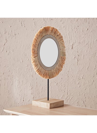 Buy Oliver Whitewash Mirror 50 x 15 x 33.5 cm in UAE