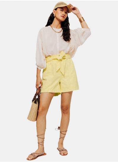 اشتري High-waist paperbag shorts في مصر