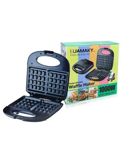 Buy Jamaky Waffle Maker With Non-Stick Coating Plate & Automatic Temperature Control 1000W -JMK2002 in UAE