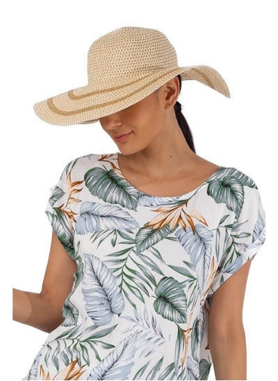 اشتري Wide Brim Straw Hat for Women في الامارات